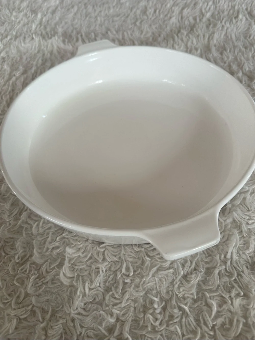 Vintage 1960s Corning Ware Buffet Server White Covered Skillet w Bakelite Knob